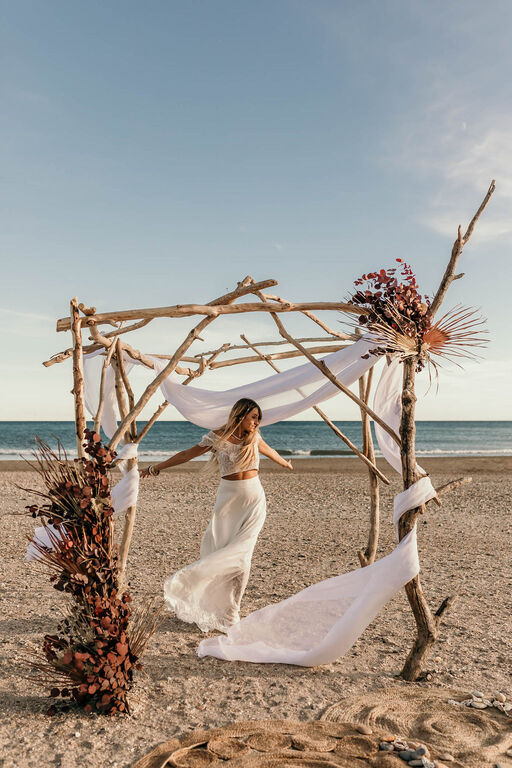 Création de fleurs séchées pour mariage