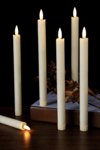 Bougie coniques LED de couleur crème