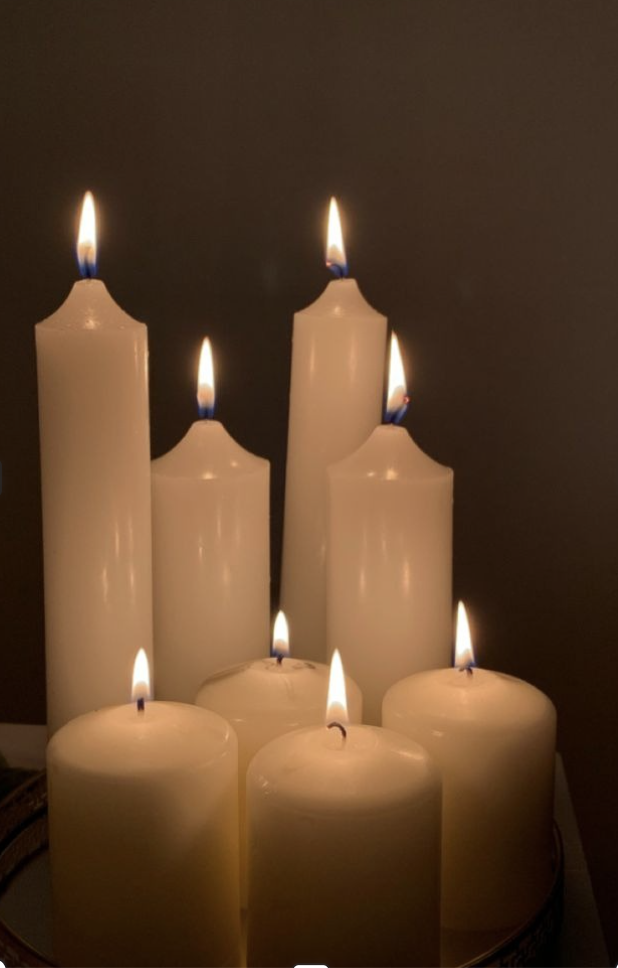 Bougies crème à combustion lente, non parfumées, de tailles variées, adaptées à chaque bougeoirs/photophore.