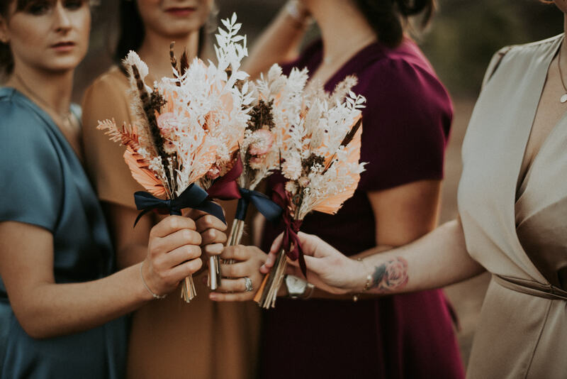 Création de fleurs séchées pour mariage